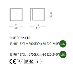 Настенно-потолочный светильник Morosini DICE PP 15 LED 0362PP08BLL3
