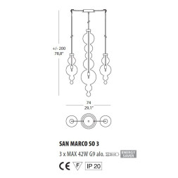 Подвесной светильник Evi Style San Marco SO3 ES0635SO04AMAL