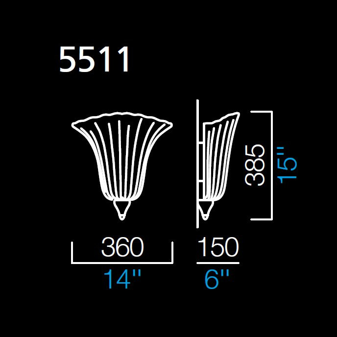 Настенный светильник Barovier&amp;Toso Rigati 5511/CC