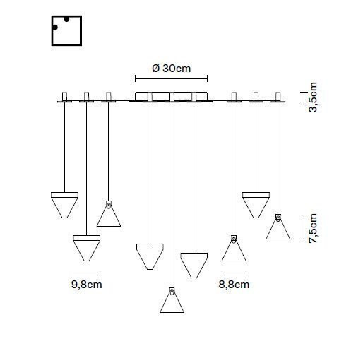 Подвесной светильник Fabbian Tripla F41 G05 21