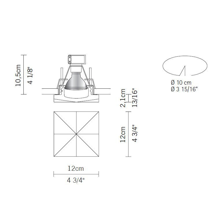 Встраиваемый светильник Fabbian Cindy D27 F28 01