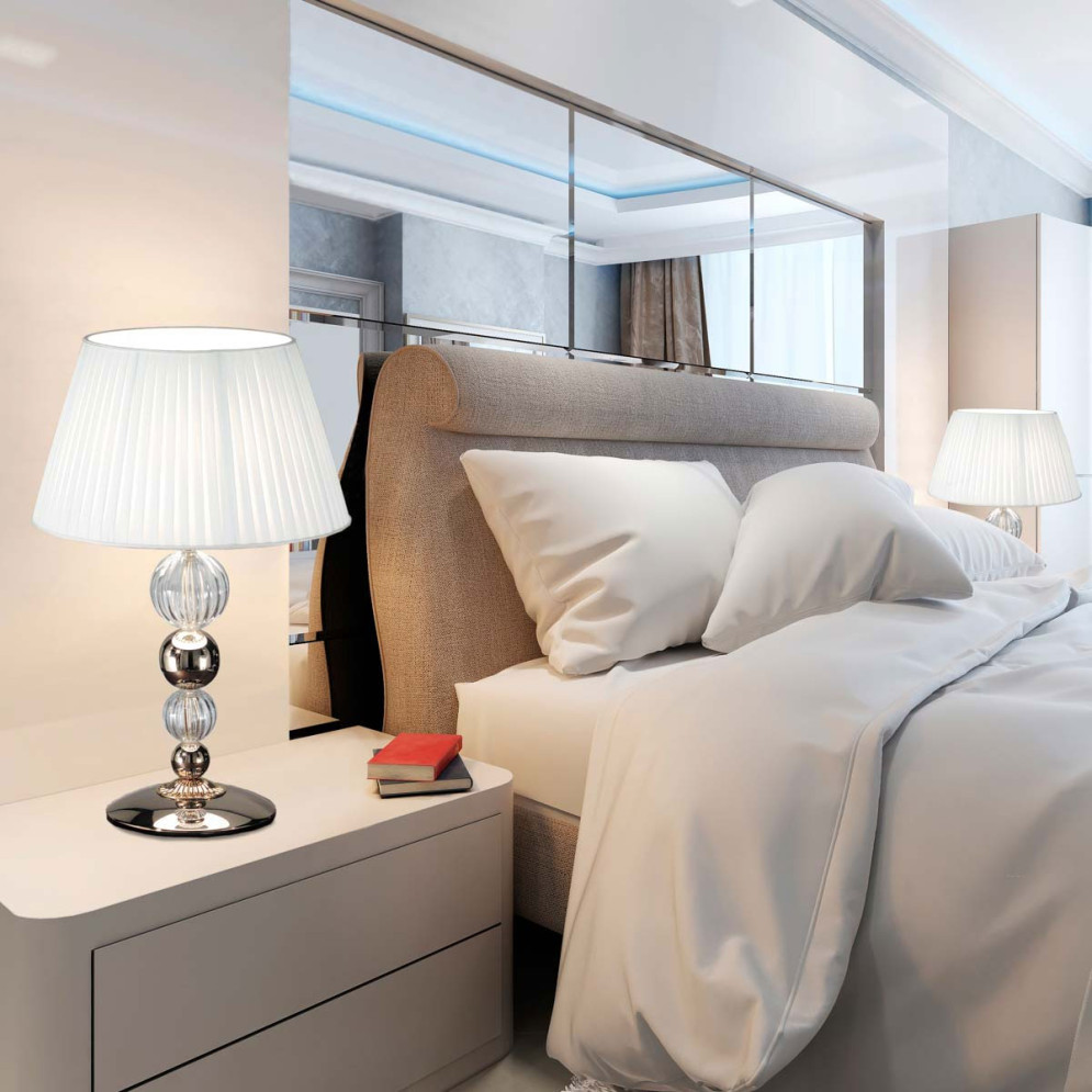 Настольная лампа IDL Vanity 585/1L black nickel white