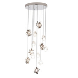 Потолочный светильник IDL Stardust 608R/7+6 pure steel + transparent and pure steel