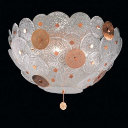 Потолочный светильник Beby Group Mademoiselle Corolle 8020Q01 Light gold Trasparent graniglia Glass