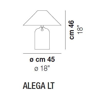 Настольная лампа Vistosi Alega LT E14 BC/CR CR