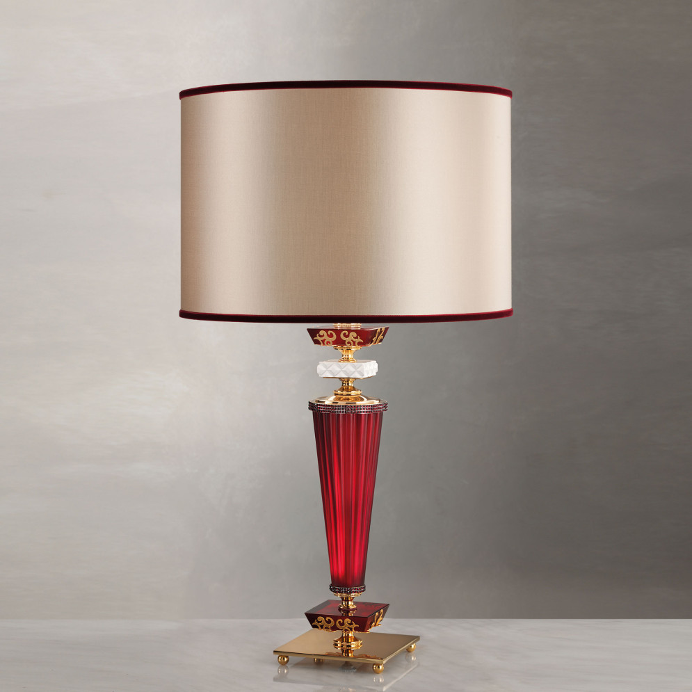 Настольная лампа Euroluce Museum LG1 Shiny gold ruby