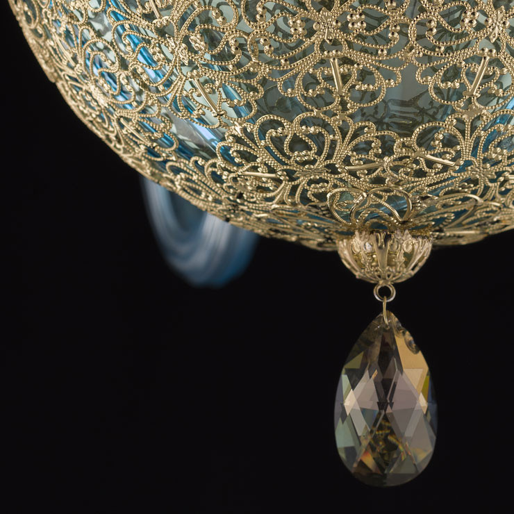 Люстра Euroluce Dea L8+4 gold Tiffany