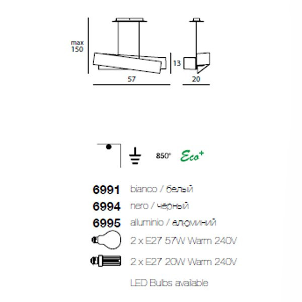 Подвесной светильник Linea Light Zig zag 6991