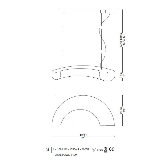 Подвесной светильник La Murrina Fobos S/R LED DD-3S