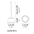 Подвесной светильник Vistosi Cloth SP G E27 BC/CM CR