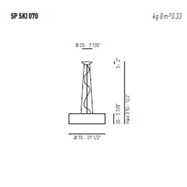 Подвесной светильник Axo Light Skin SP SKI 070 Arancio/Bianco SPSKI070E27ARBC