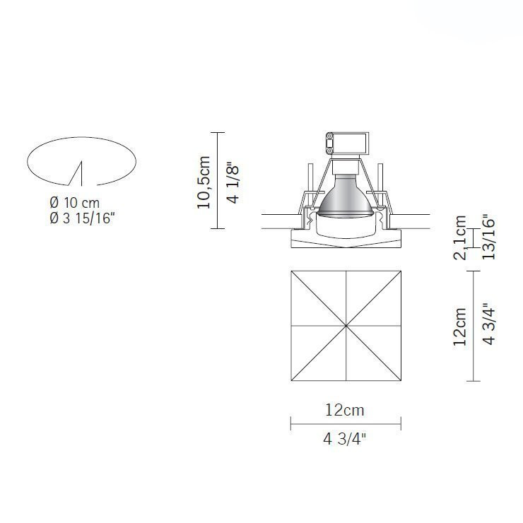 Встраиваемый светильник Fabbian Cindy D27 F29 00