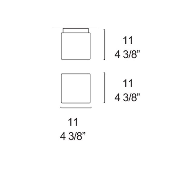 Настенно-потолочный светильник Leucos CUBI 11 0001710