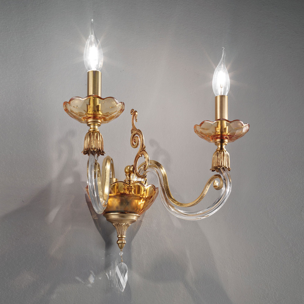 Бра Euroluce Lyra A2 Gold Amber