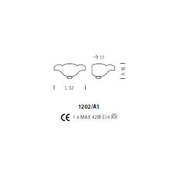Бра Sylcom Malipiero 1202/A1 D ORO