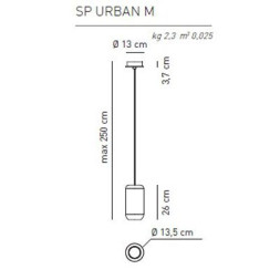 Подвесной светильник Axo Light Urban &amp; Urban mini SP URBAN M BC XX LED