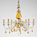 Люстра Euroluce Flora L6 gold Amber