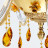 Люстра Euroluce Flora L6 gold Amber