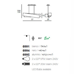 Подвесной светильник Linea Light Zig Zag 6995