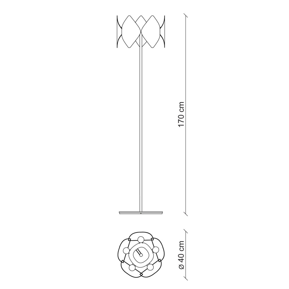 Торшер Baga Holly H22G5