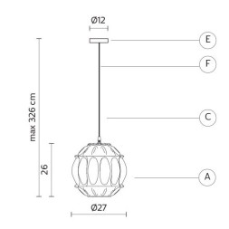 Уличный подвесной светильник Karman Ginger SE116 2A EXT