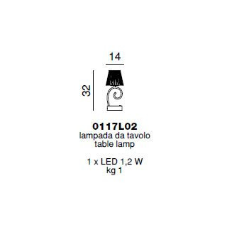 Настольная лампа Beby Group Miss Bjioux 0117L02 Light gold Fuxia - N316