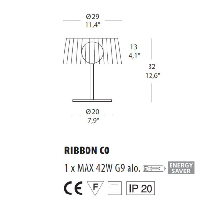 Настольная лампа Morosini Ribbon CO 0480CO08NOAL