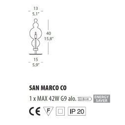 Настольная лампа Evi Style San Marco CO ES0630CO04FUAL