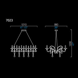 Люстра Barovier&amp;Toso Mood Taif 7023/BB