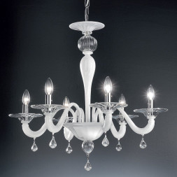 Люстра Vetri Lamp 927/6 Bianco/Cristallo