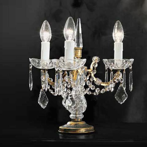 Настольная лампа Beby Group Old style 3285/3L Black gold CUT CRYSTAL