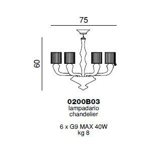 Люстра Beby Group Silver night 0200B03 Chrome Silver Cortina White