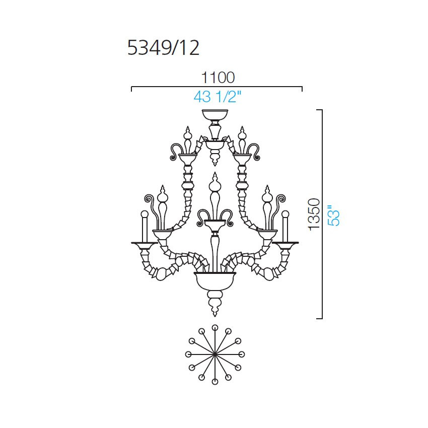 Люстра Barovier&amp;Toso Riyadh 5349/12/OO