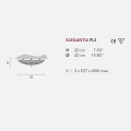 Потолочный светильник Masiero Elegantia PL3 G03-G05 Swarovski elements