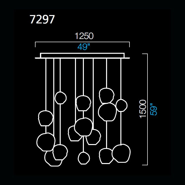 Подвесной светильник Barovier&amp;Toso Hanami 7297/AQ