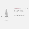 Подвесной светильник Masiero Rosemery 2 /V97