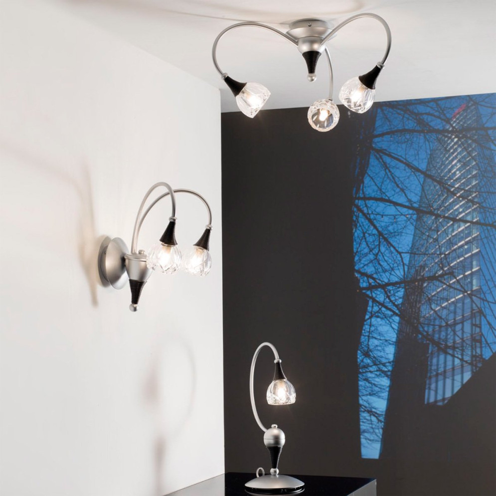 Потолочная люстра Masca Parfum 1867/3PL Acciaio ardesia