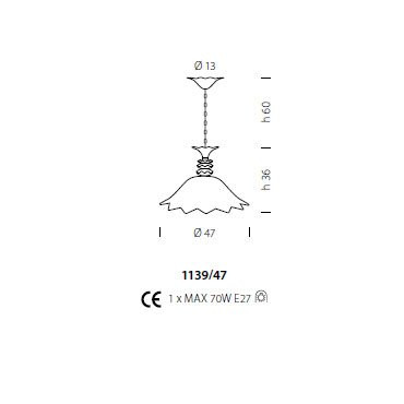 Подвесной светильник Sylcom Priuli 1139/47 D G.OR