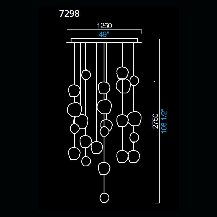 Подвесной светильник Barovier&amp;Toso Hanami 7298/CC
