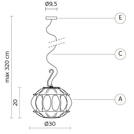 Уличный подвесной светильник Karman Ginger SE116 4A EXT