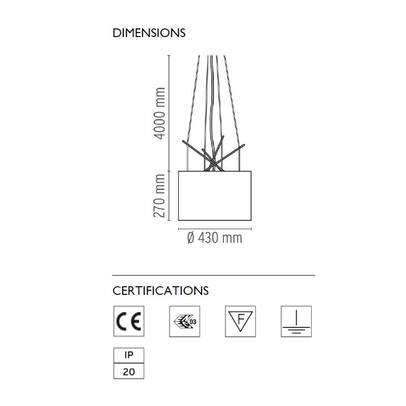 Подвесной светильник Flos Ray S Glass F5930020