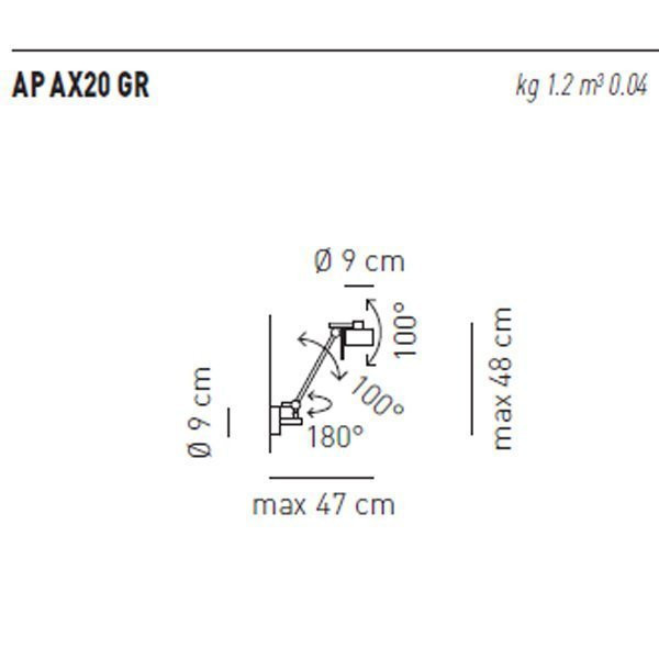 Бра Axo Light AP AX20 GR APAX20GRXXCRG9X
