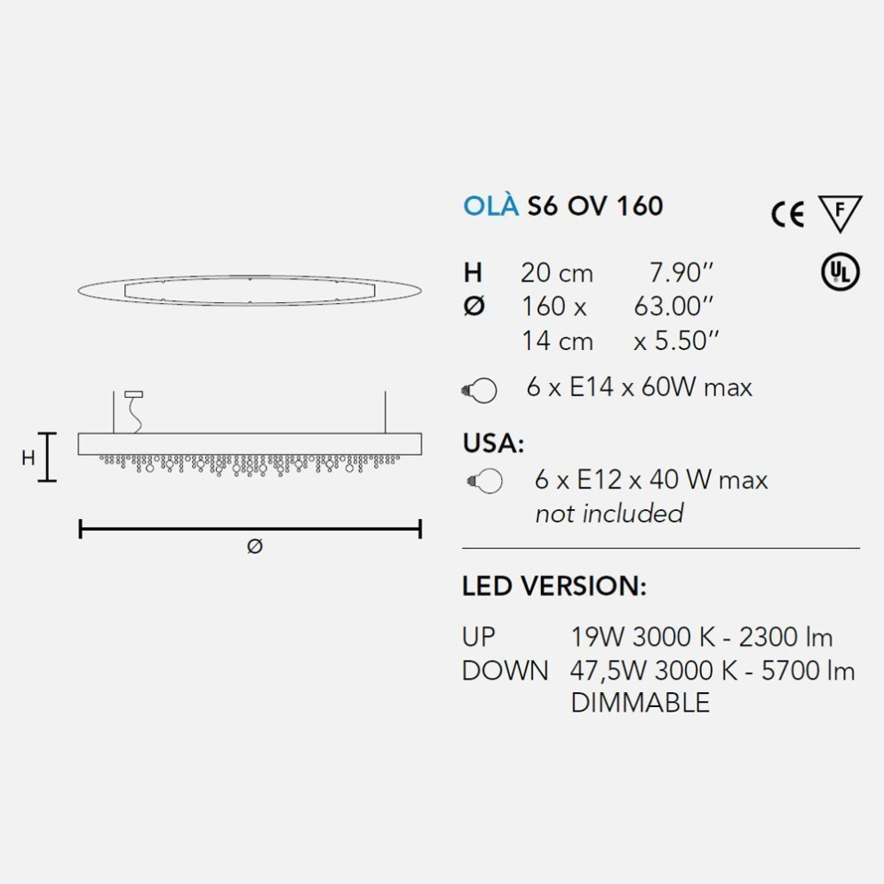 Подвесной светильник Masiero Ola S6 OV 160 F03 / Copper pendants