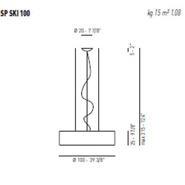 Подвесной светильник Axo Light Skin SP SKI 100 Marrone / bianco SPSKI100E27MABC
