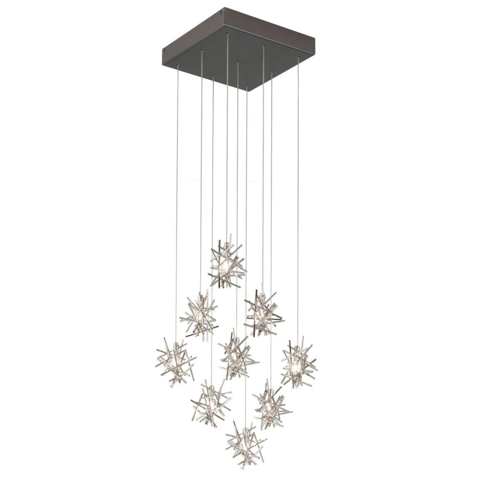 Потолочный светильник IDL Stardust 610/9 brushed matt black nickel + pure steel