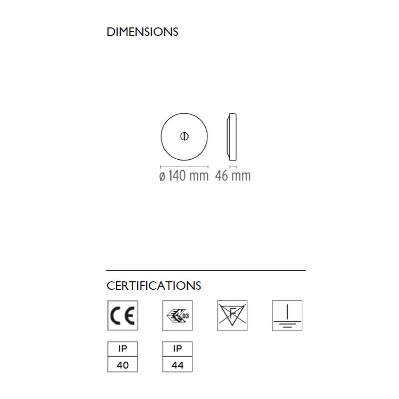 Настенно-потолочный светильник Flos Mini Button White F1491009