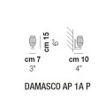 Бра Vistosi Damasco AP 1A P ALO CR/TO NI
