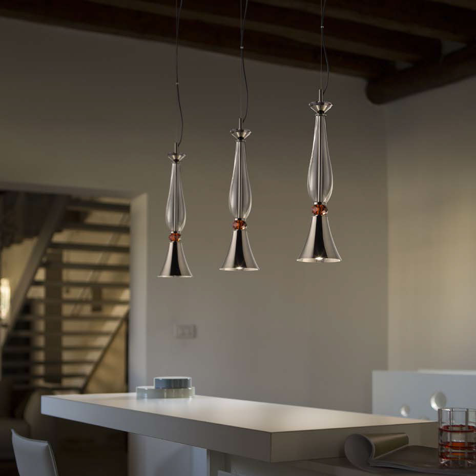 Подвесной светильник Euroluce Olympia S1 nickel Fume