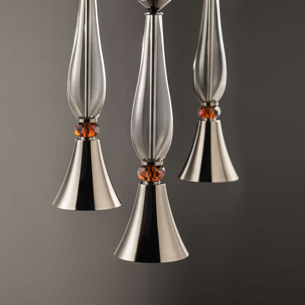 Подвесной светильник Euroluce Olympia S1 nickel Fume