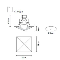 Встраиваемый спот (точечный светильник) Fabbian Cheope D27 F37 01